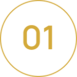 Number one in gold circle